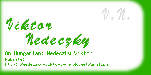 viktor nedeczky business card